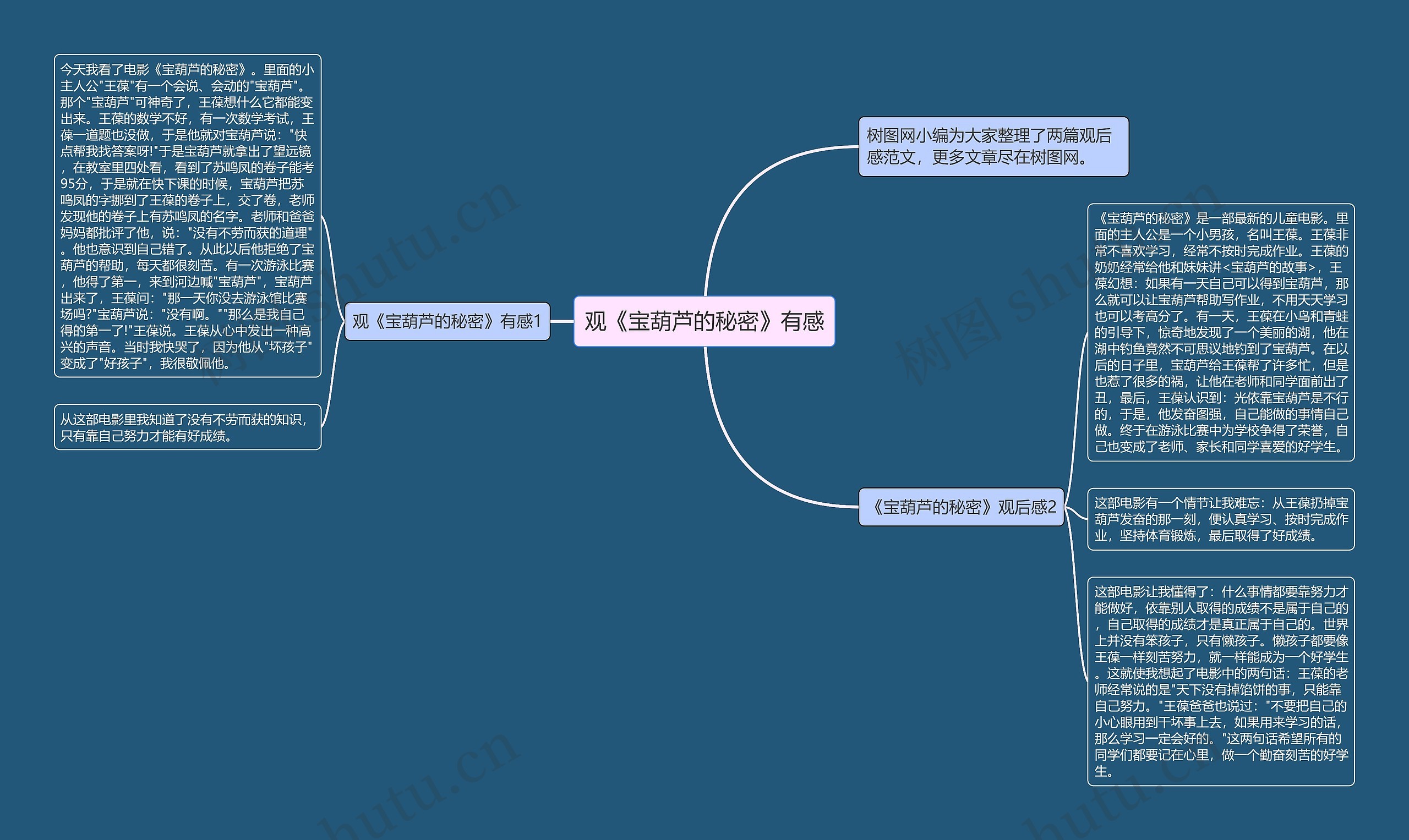 观《宝葫芦的秘密》有感思维导图