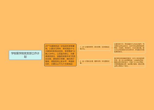 学校医学院党支部工作计划