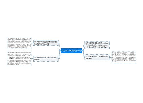 高三百日备战复习计划