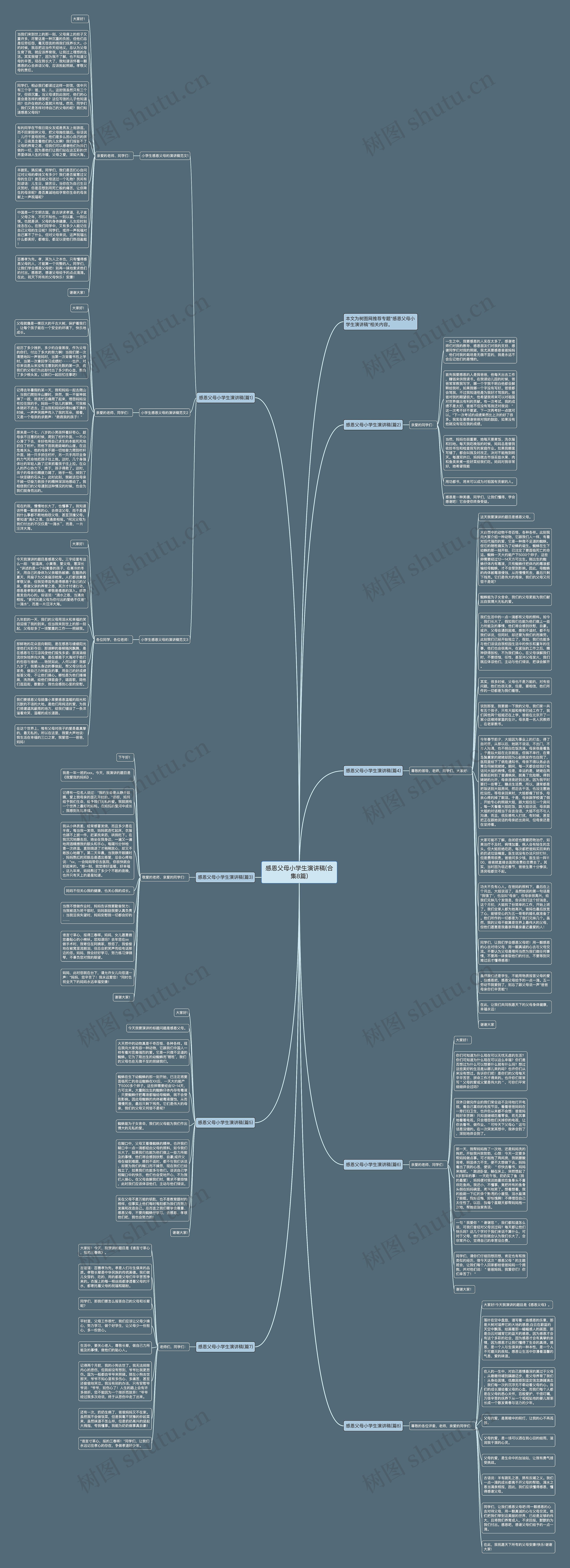 感恩父母小学生演讲稿(合集8篇)思维导图