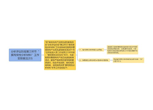 分析评议阶段第三环节“撰写党性分析材料”工作安排意见(33)