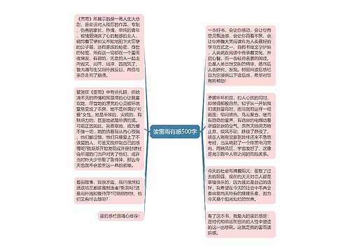 读雷雨有感500字