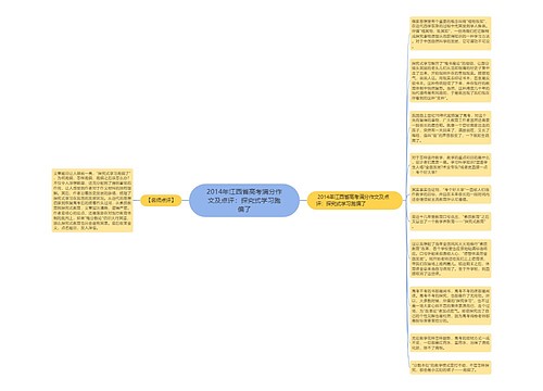 2014年江西省高考满分作文及点评：探究式学习跑偏了