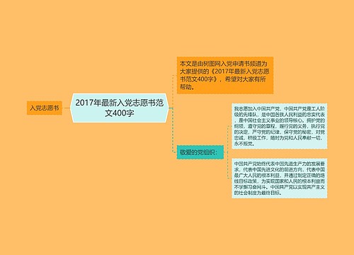 2017年最新入党志愿书范文400字