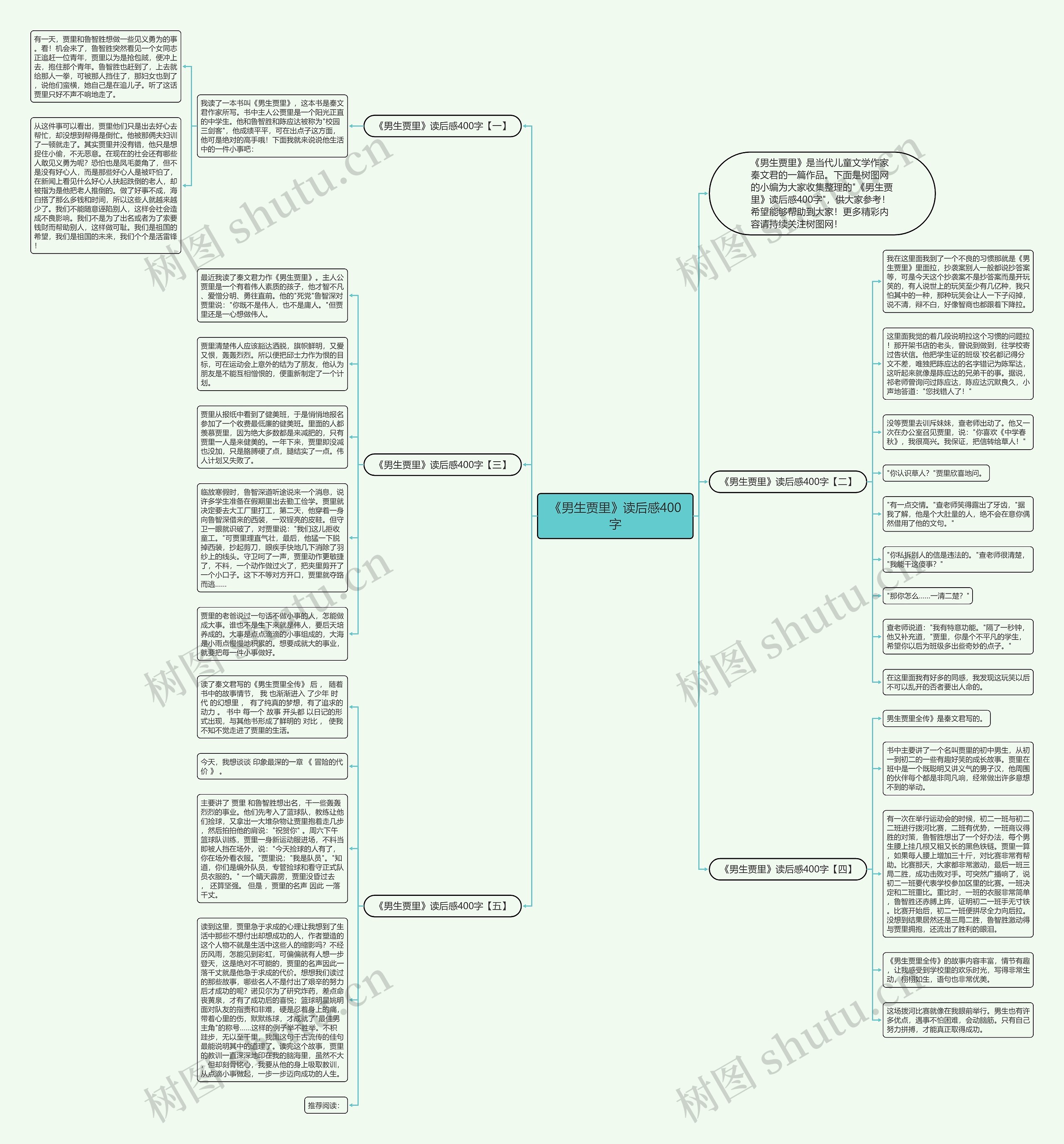 《男生贾里》读后感400字思维导图