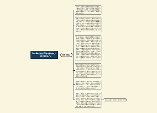 2012年湖南高考满分作文：我手画我心