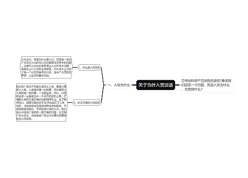 关于为什入党谈话