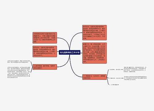 幼儿园教师的工作计划