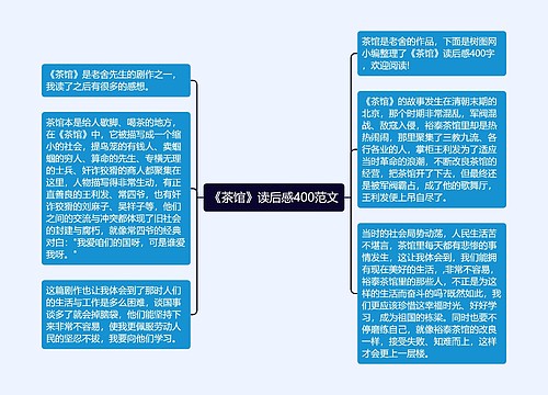 《茶馆》读后感400范文