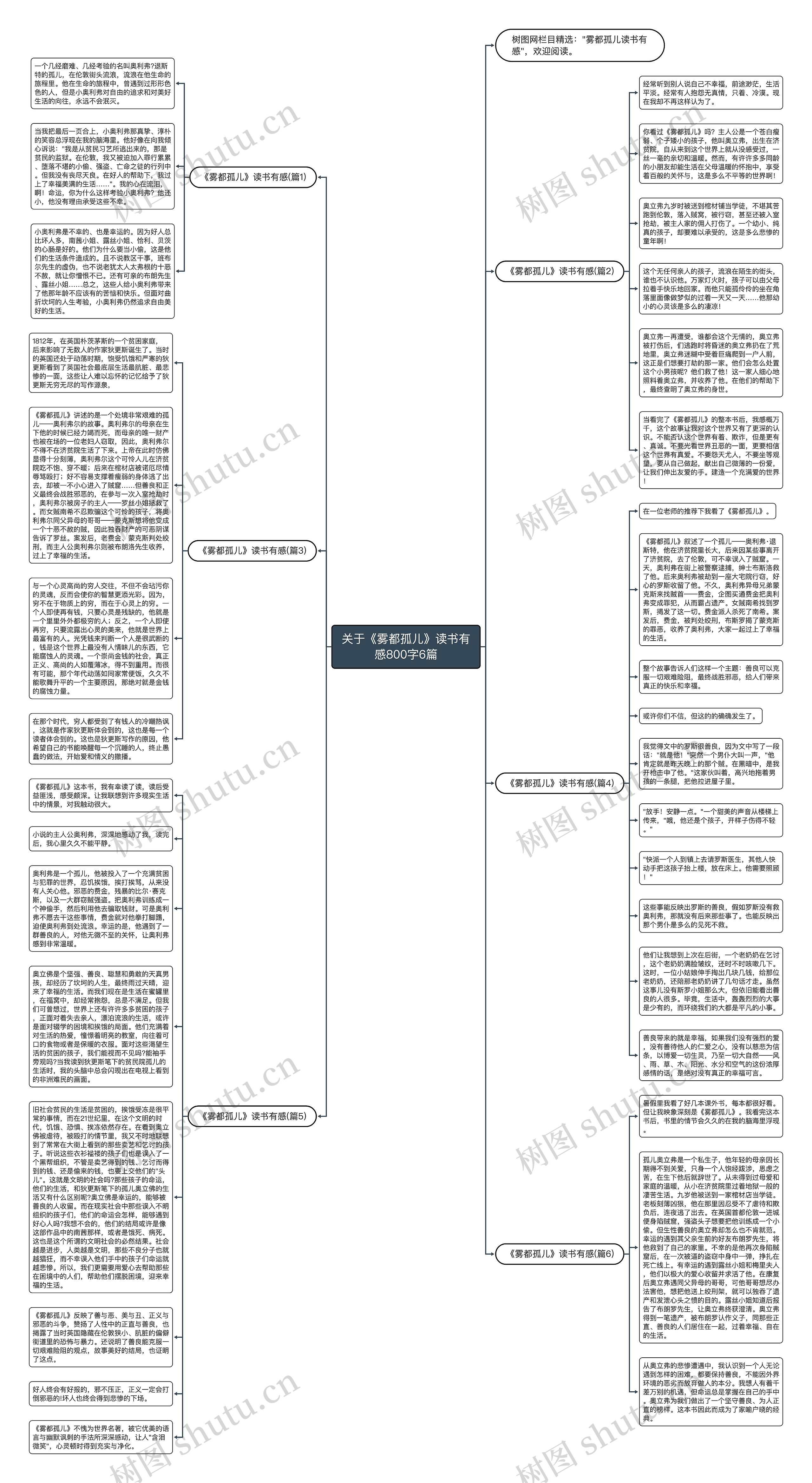 关于《雾都孤儿》读书有感800字6篇思维导图