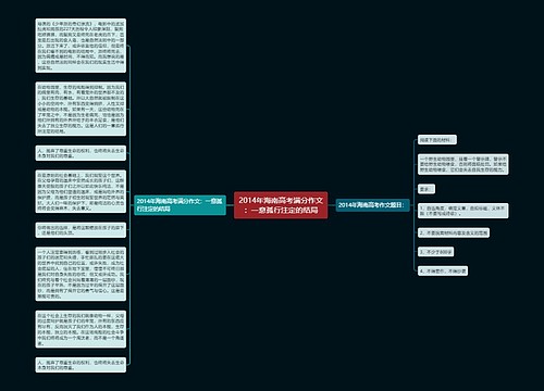 2014年海南高考满分作文：一意孤行注定的结局