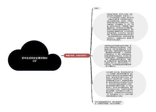 初中生消防安全演讲稿800字