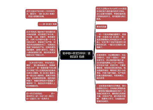 初中初一作文550字：读《红岩》有感