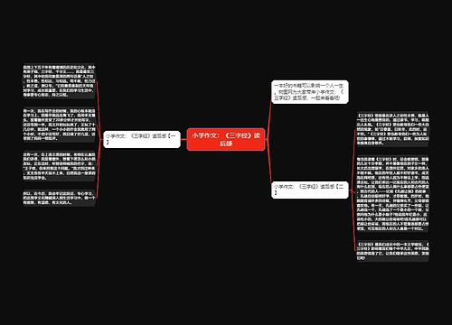 小学作文：《三字经》读后感