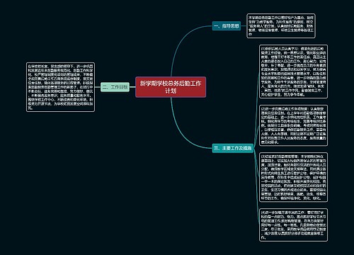 新学期学校总务后勤工作计划