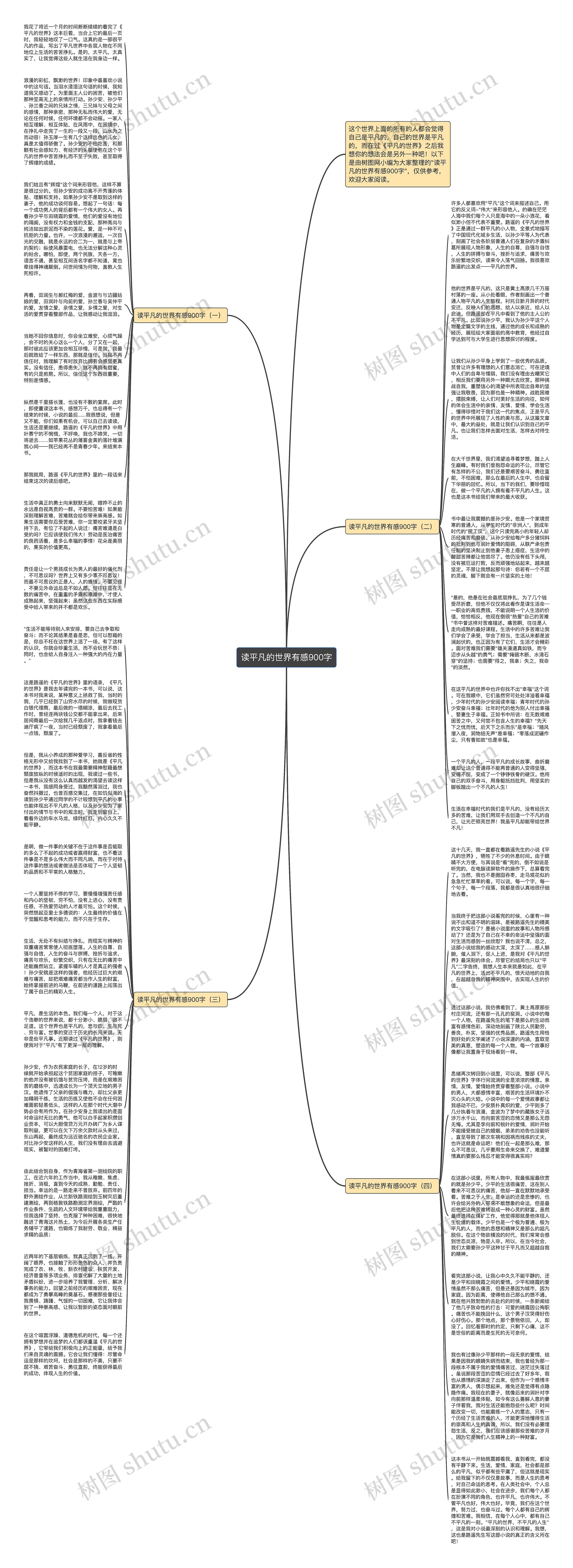 读平凡的世界有感900字思维导图