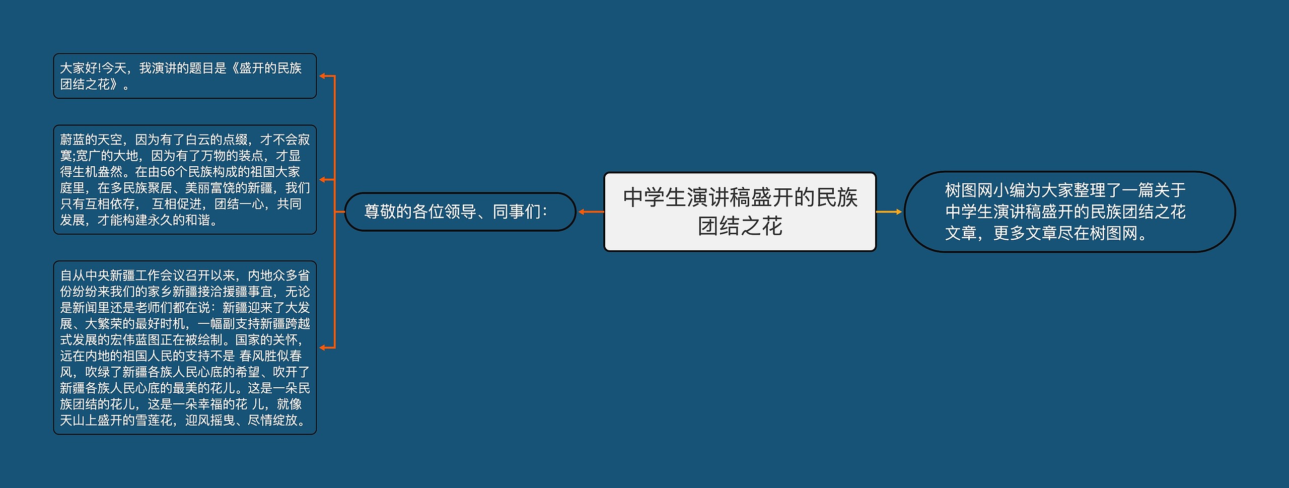 中学生演讲稿盛开的民族团结之花