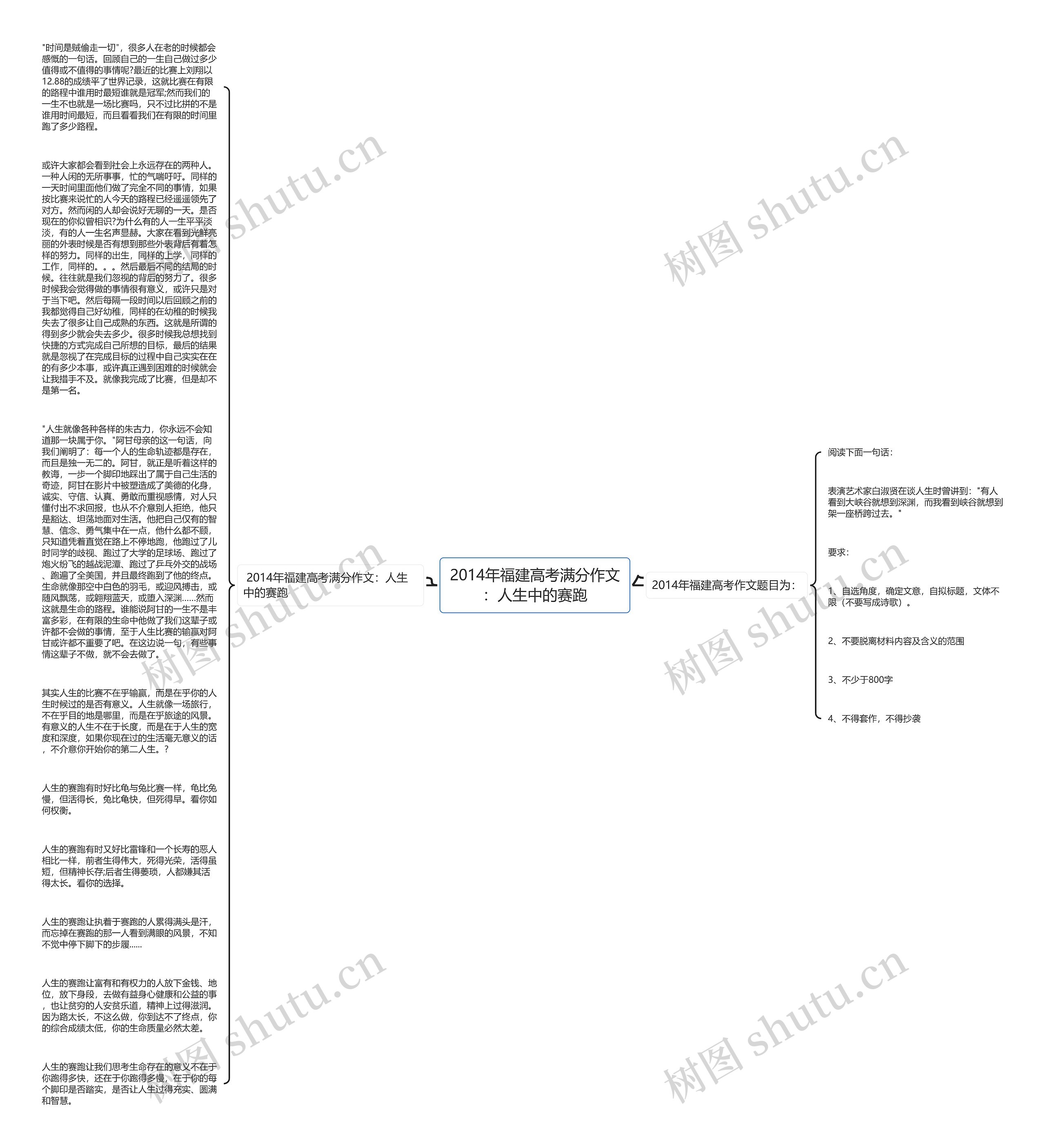 2014年福建高考满分作文：人生中的赛跑
