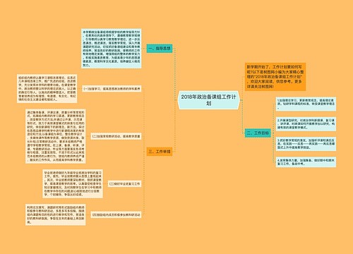 2018年政治备课组工作计划