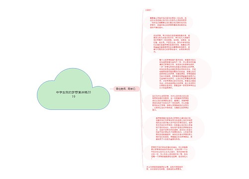 中学生我的梦想演讲稿2019