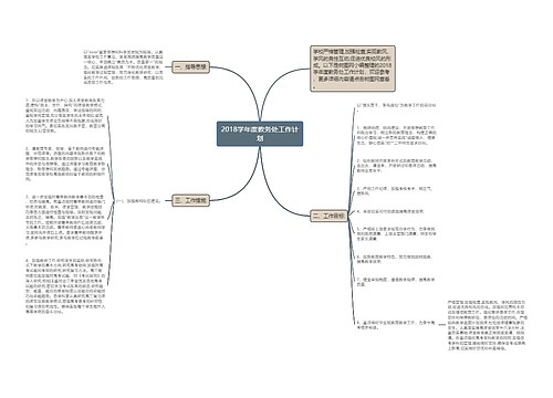 2018学年度教务处工作计划