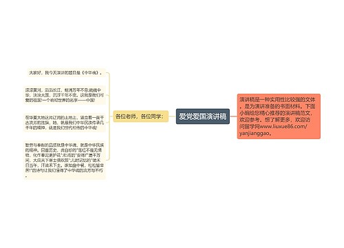 爱党爱国演讲稿