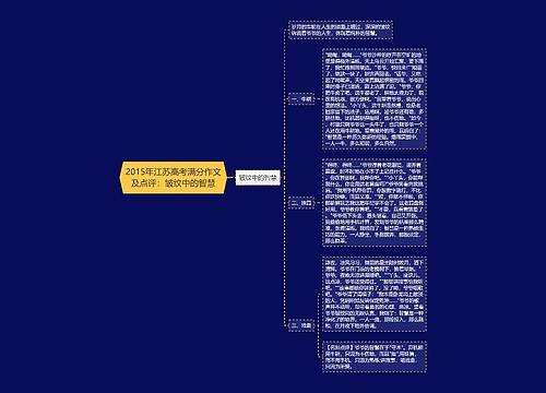 2015年江苏高考满分作文及点评：皱纹中的智慧