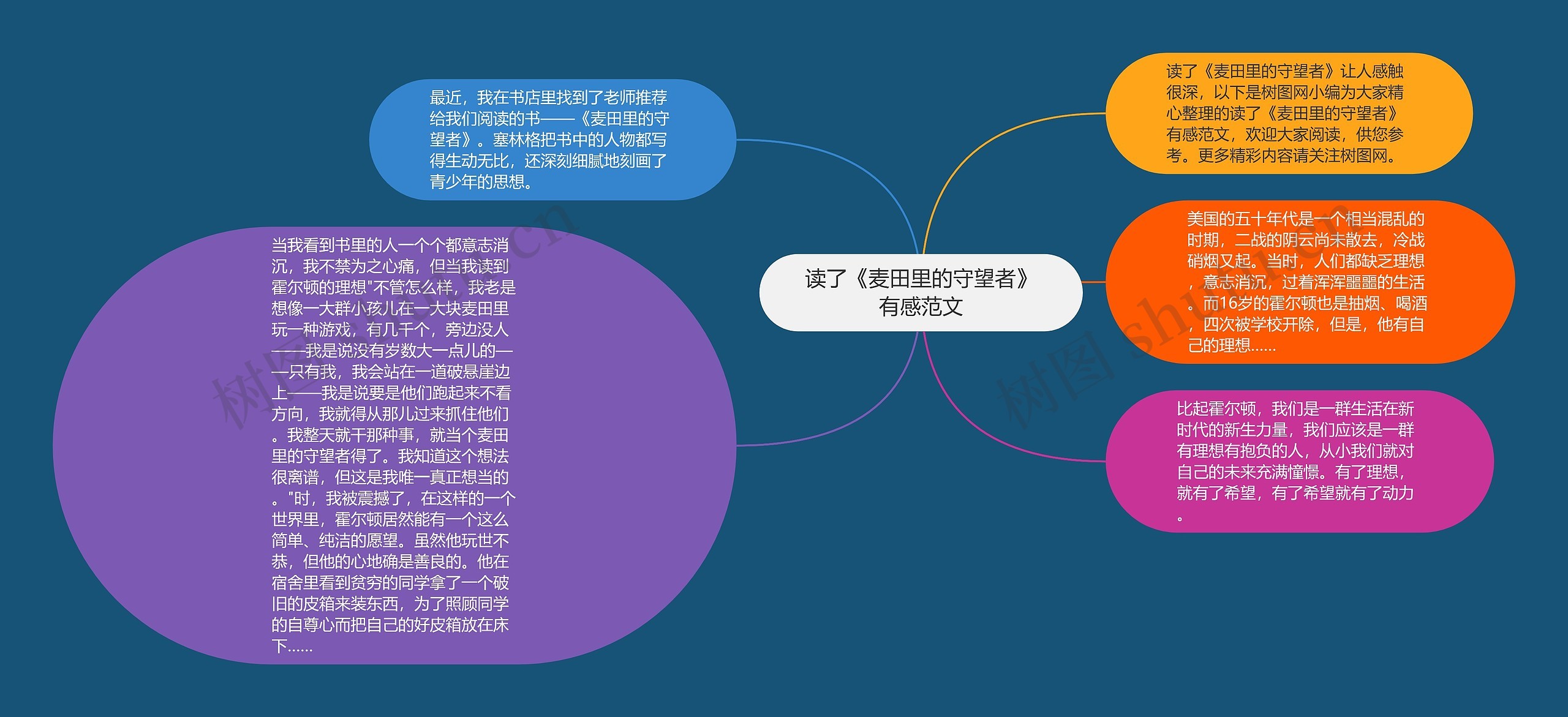 读了《麦田里的守望者》有感范文思维导图