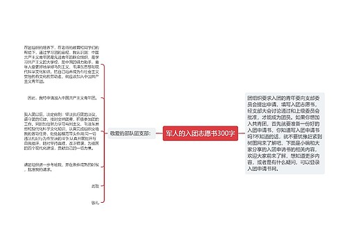 军人的入团志愿书300字