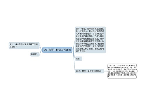 见习班主任培训工作计划