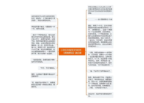 小学五年级作文900字：《青铜葵花》读后感