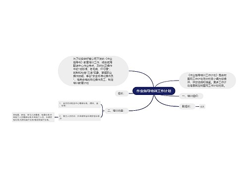 作业指导培训工作计划