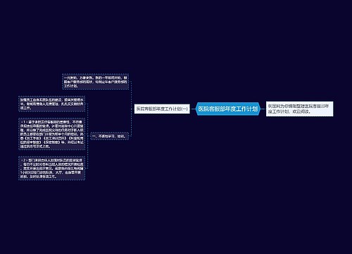 医院客服部年度工作计划