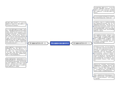 高尔基童年读后感600字