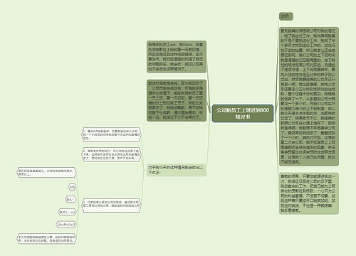 公司新员工上班迟到800检讨书