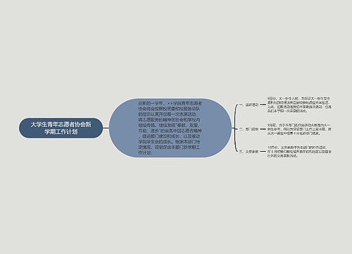 大学生青年志愿者协会新学期工作计划