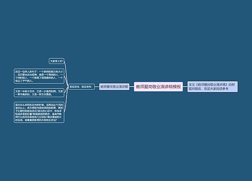 教师爱岗敬业演讲稿模板