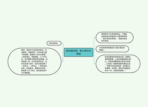 教师演讲稿：爱与责任的奉献