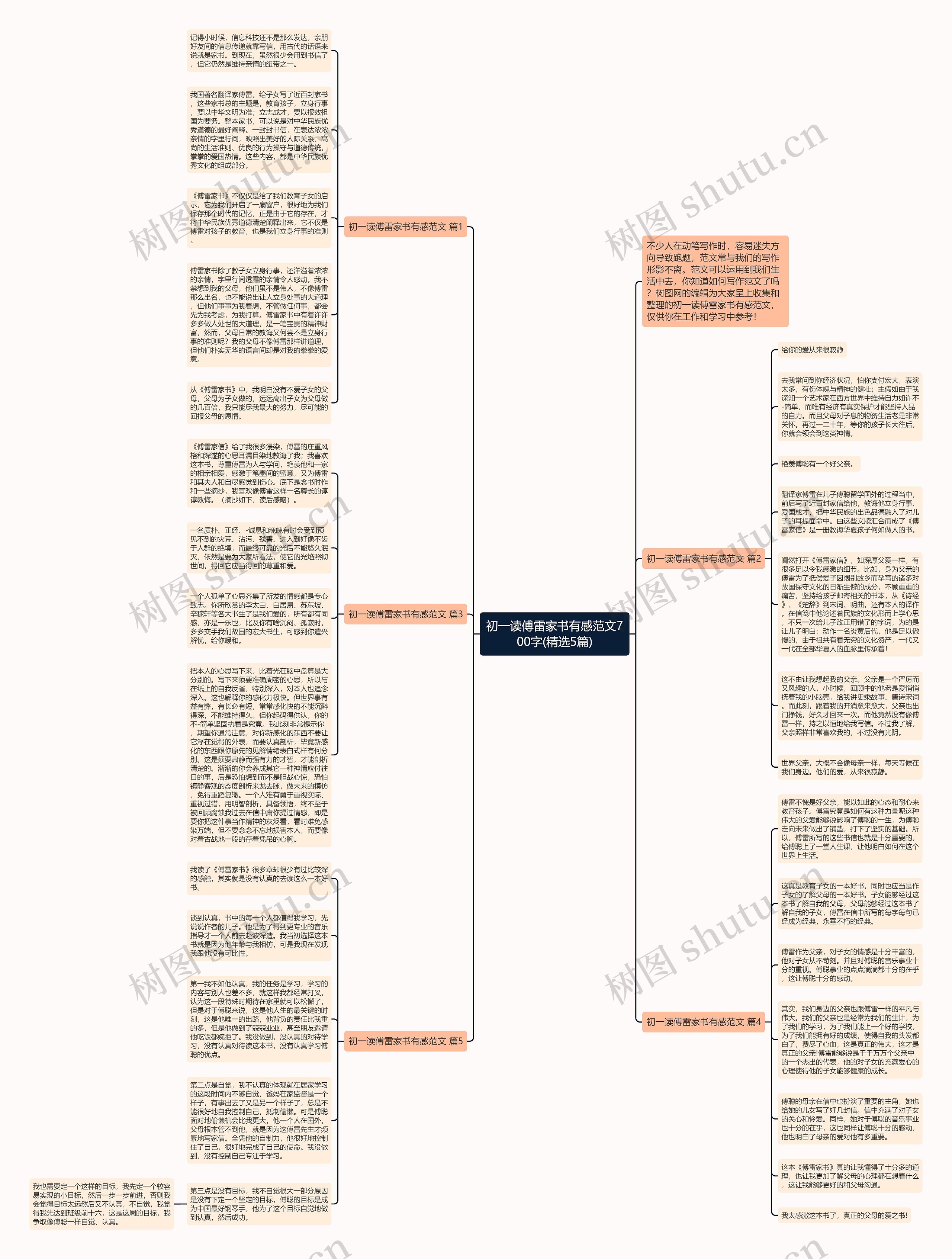 初一读傅雷家书有感范文700字(精选5篇)思维导图