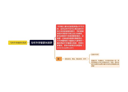 马年升学宴家长致辞