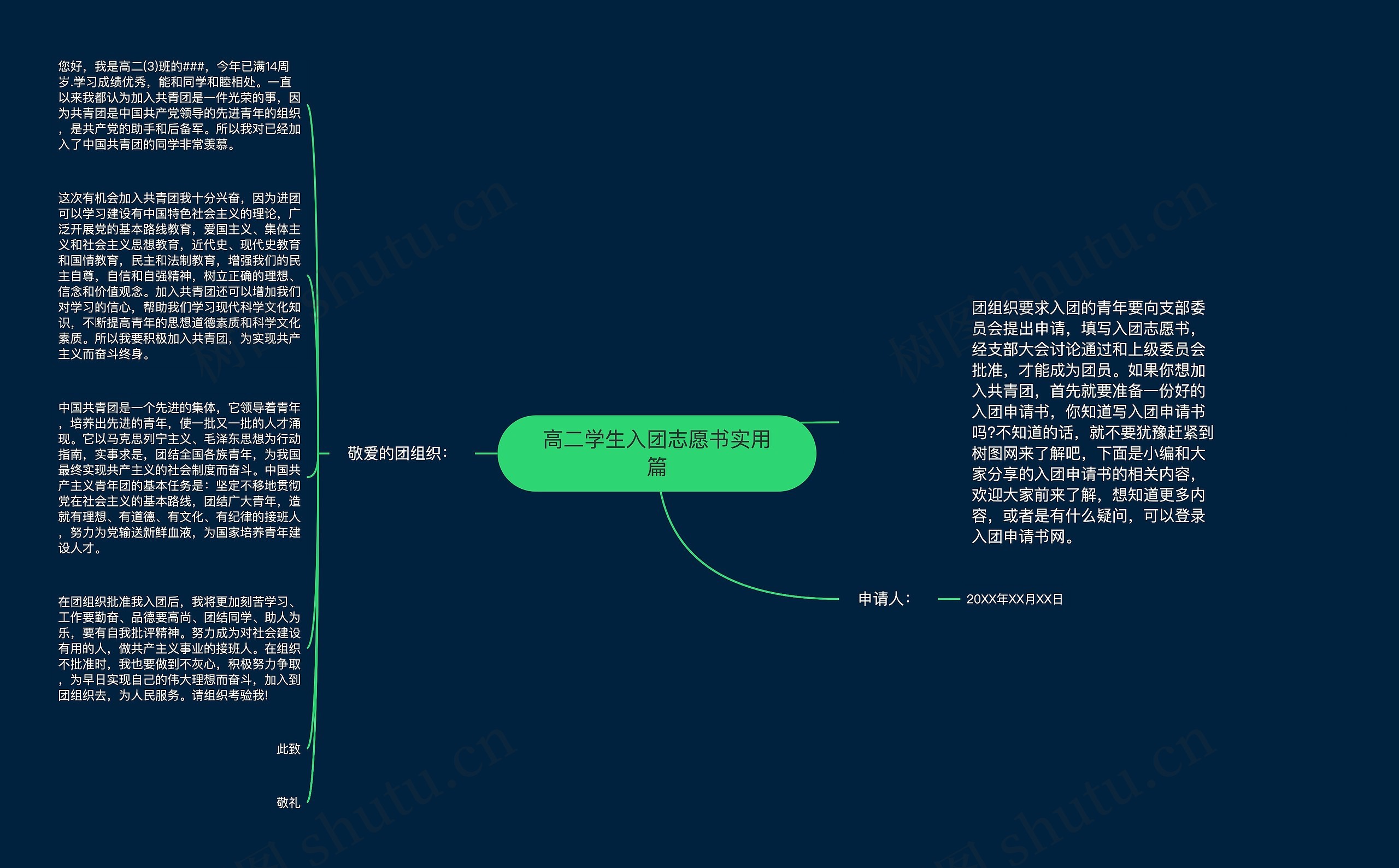 高二学生入团志愿书实用篇