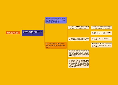 教师党员公开承诺书（二）