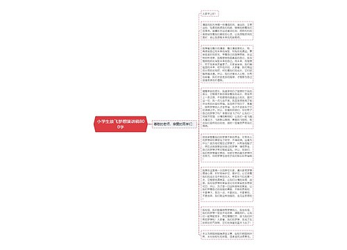 小学生放飞梦想演讲稿800字