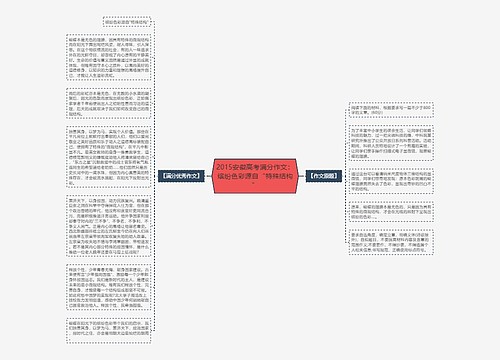 2015安徽高考满分作文：缤纷色彩源自“特殊结构”