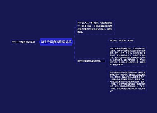 学生升学宴答谢词简单