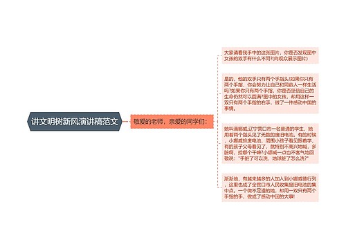 讲文明树新风演讲稿范文