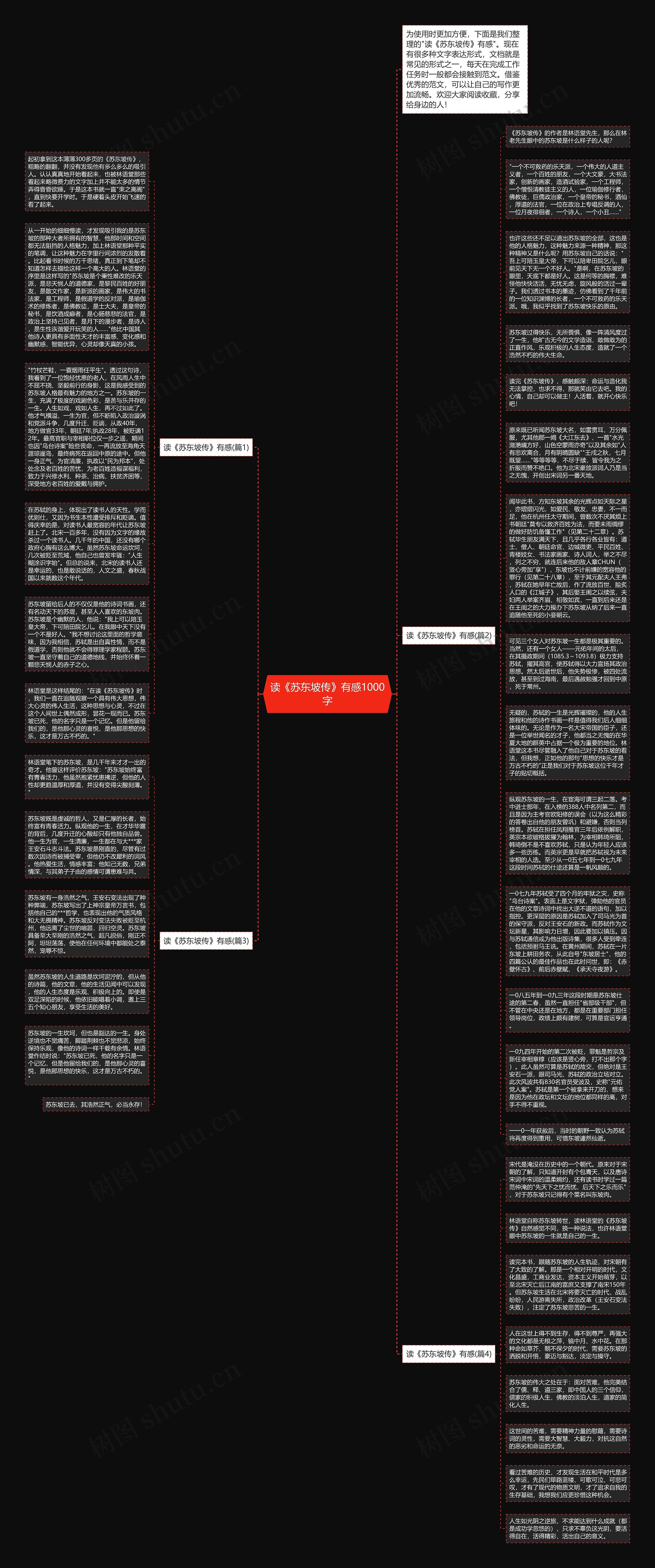 读《苏东坡传》有感1000字思维导图