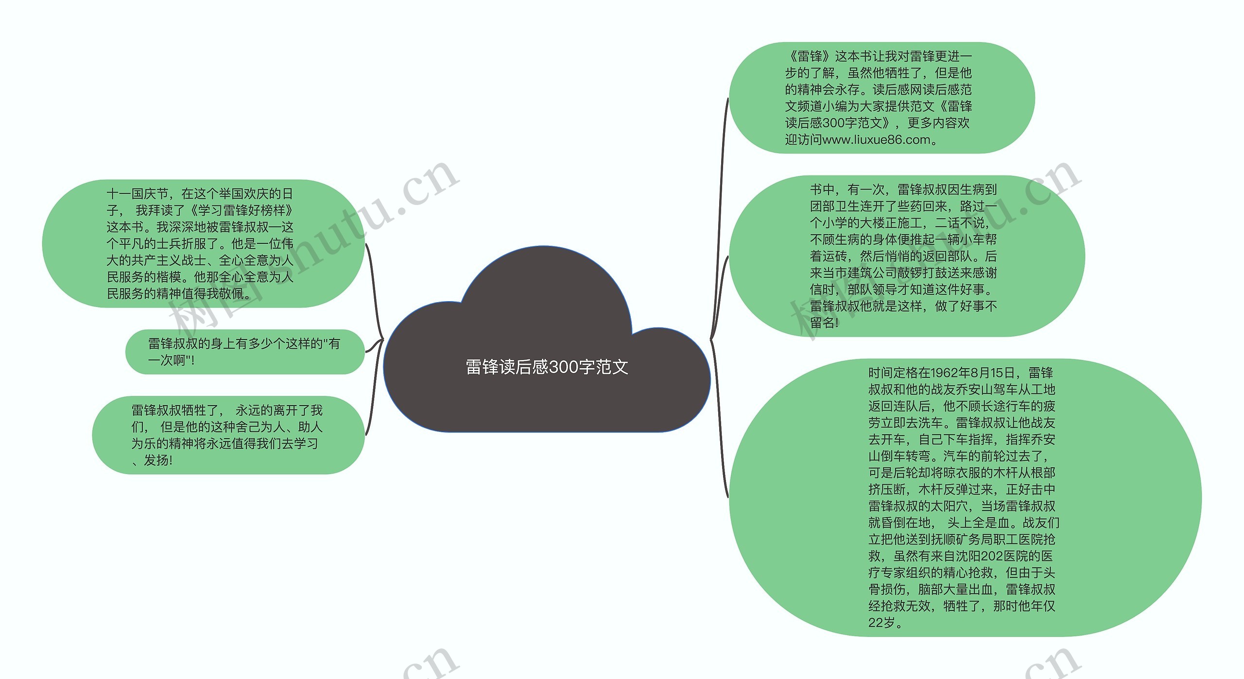 雷锋读后感300字范文思维导图