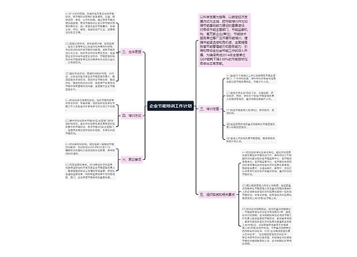 企业节能培训工作计划