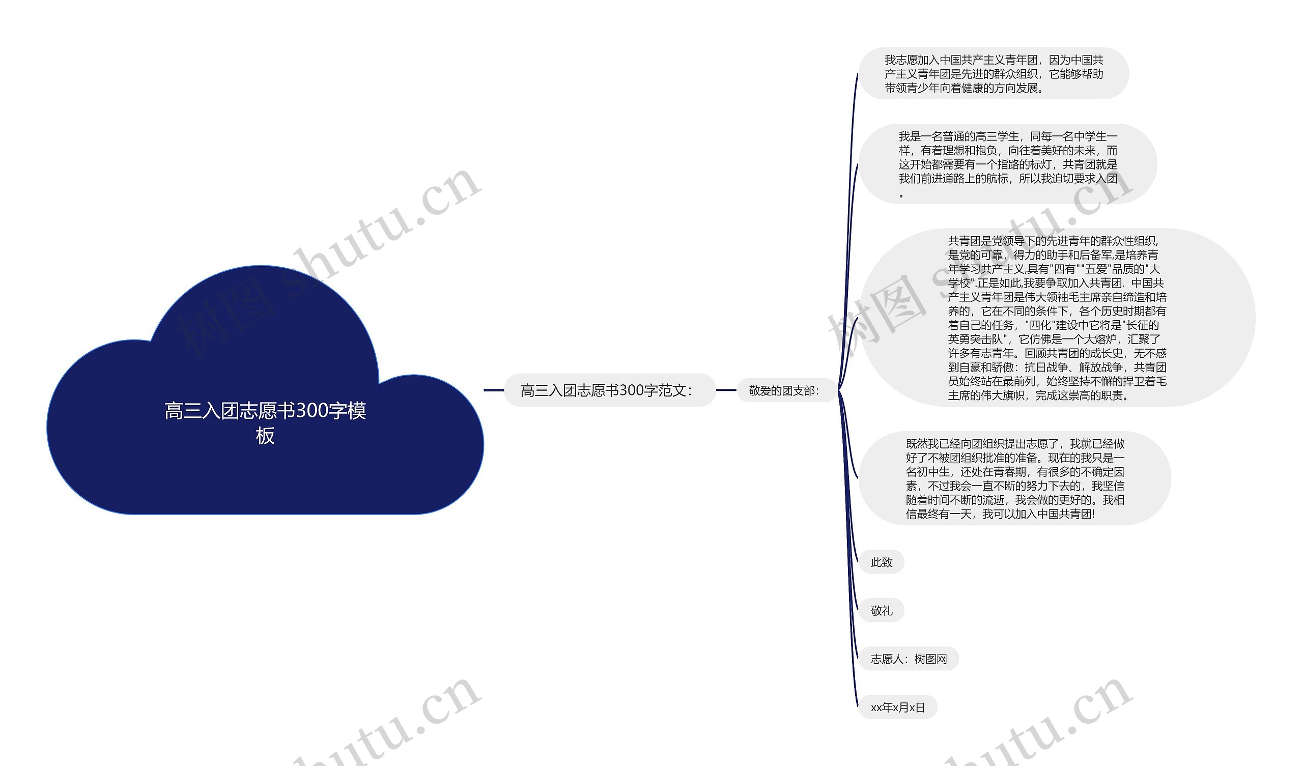 高三入团志愿书300字模板